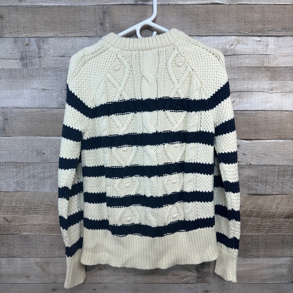 Vineyard Vines Womens XS Wool Blend Fisherman Crew Neck Cable Knit Sweater - Picture 5 of 6